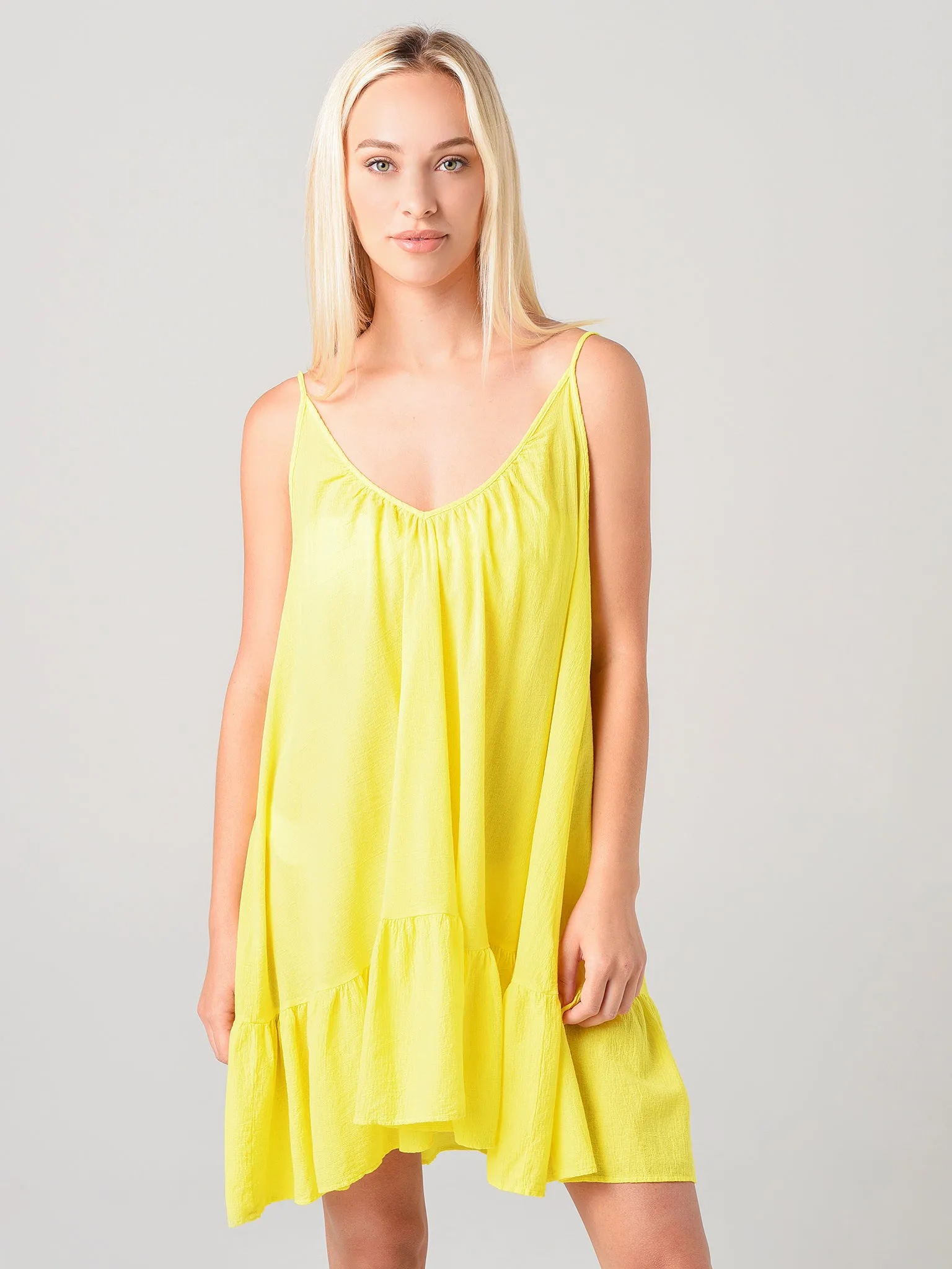 9 Seed Women's St. Tropez Ruffle Mini Cover-Up Dress