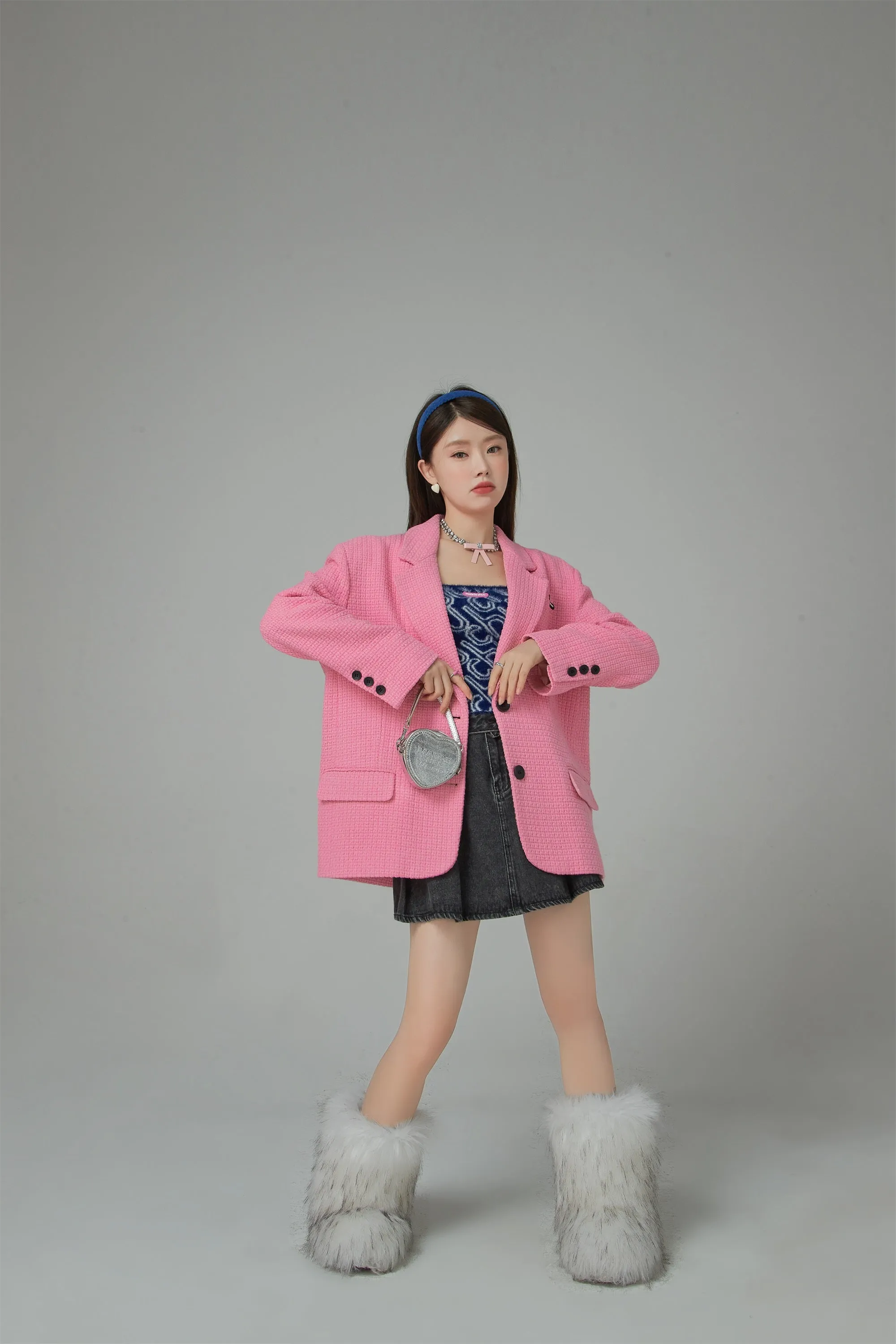 A Work Of Art Vintage Overfit Tweed Jacket