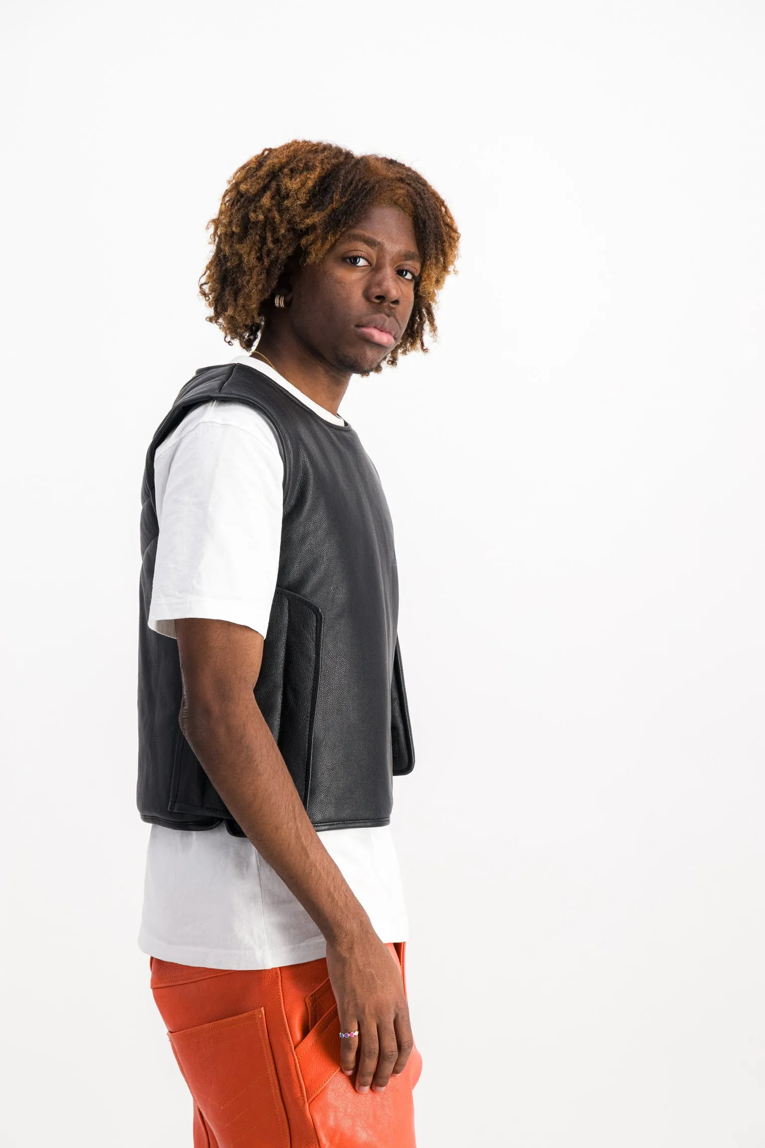 ARAY PUFFER LEATHER VEST