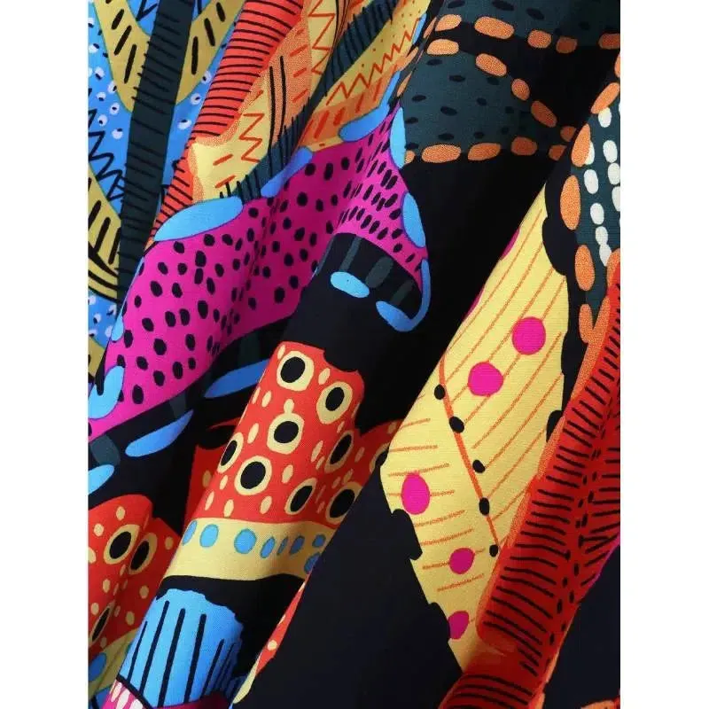 Bohemian Kimono - Bold Prints with Belt