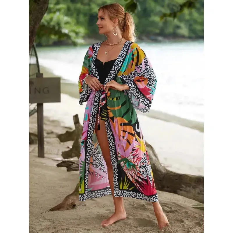 Bohemian Kimono - Bold Prints with Belt