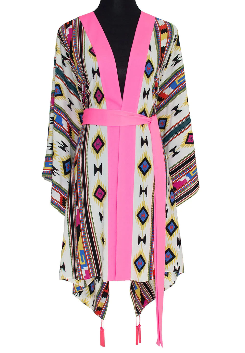 Boho - Pink Navajo Kimono Wings (Neon Pink)