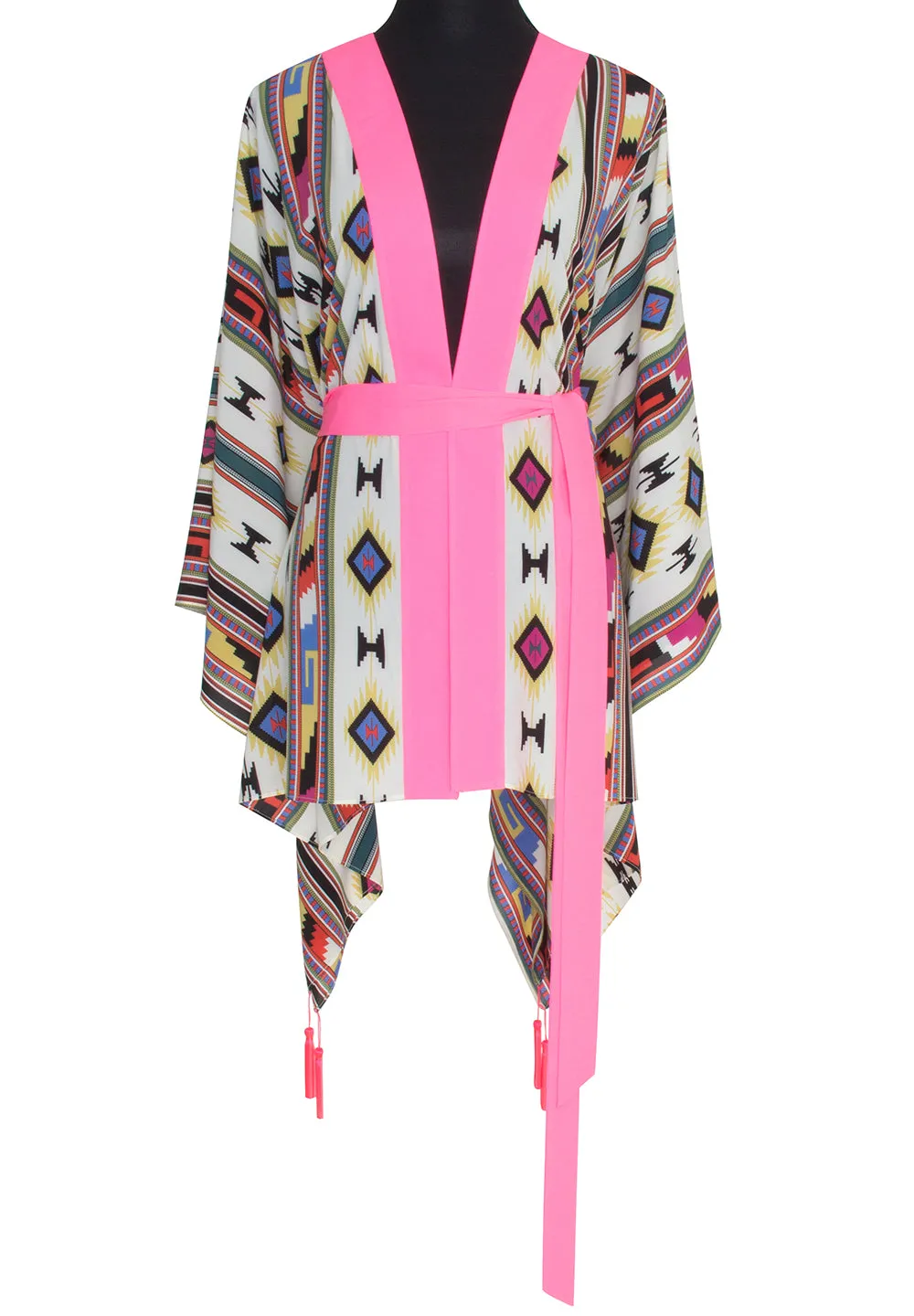 Boho - Pink Navajo Kimono Wings (Neon Pink)