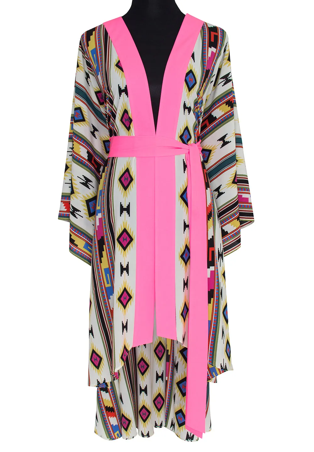 Boho - Pink Navajo Kimono Wings (Neon Pink)