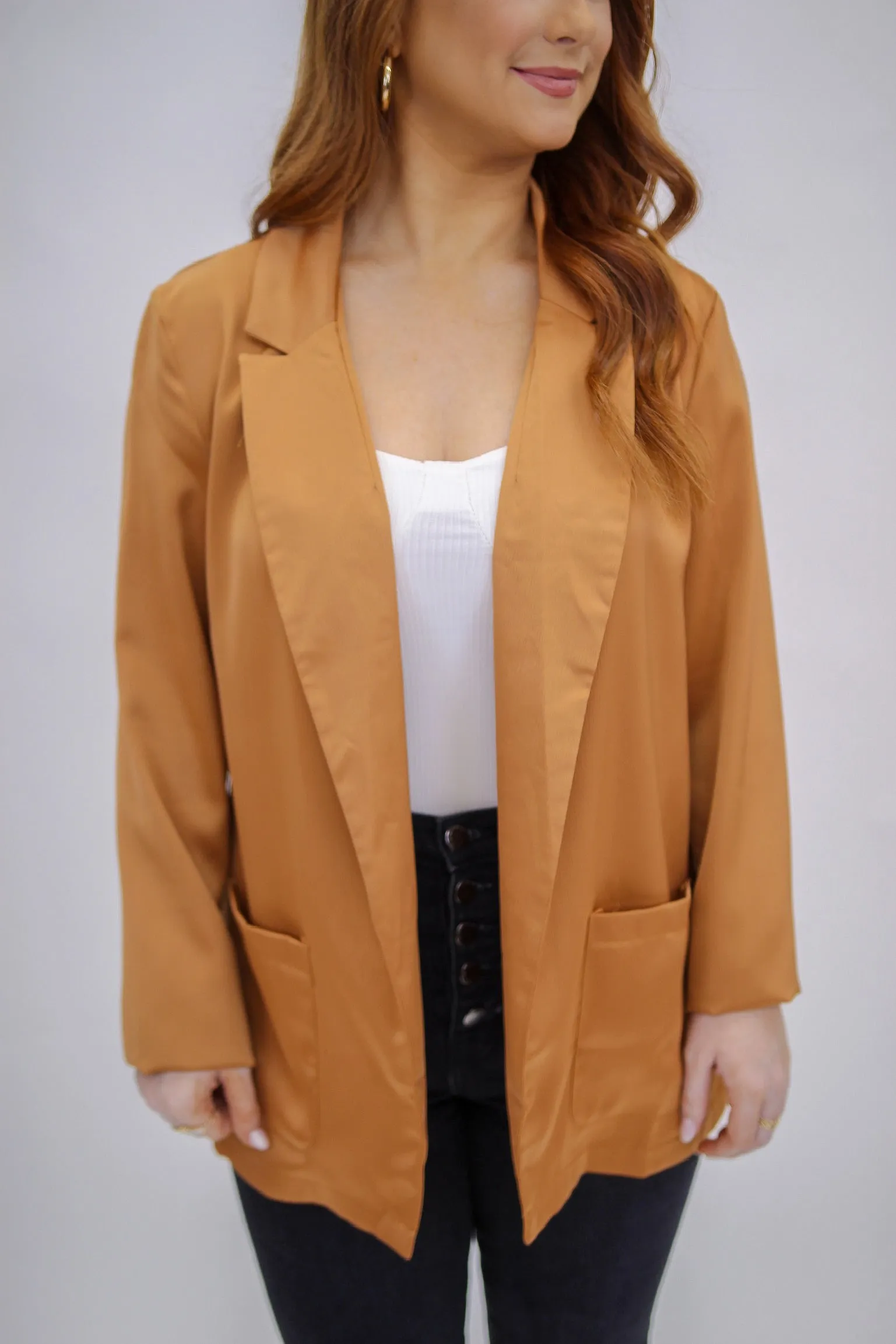 Camel Boyfriend Blazer