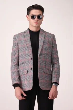 CHECK  BLAZER REGULAR FIT