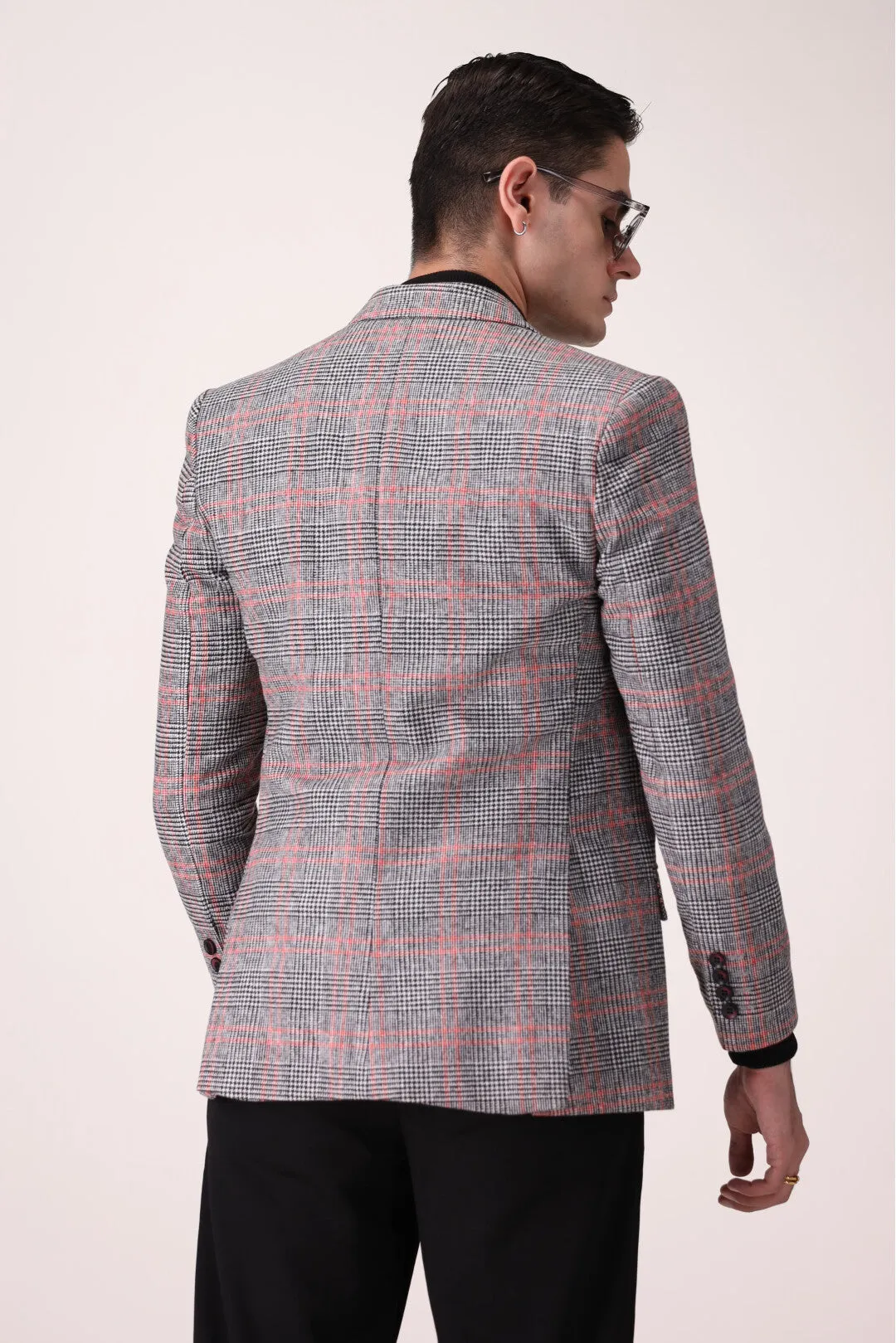 CHECK  BLAZER REGULAR FIT
