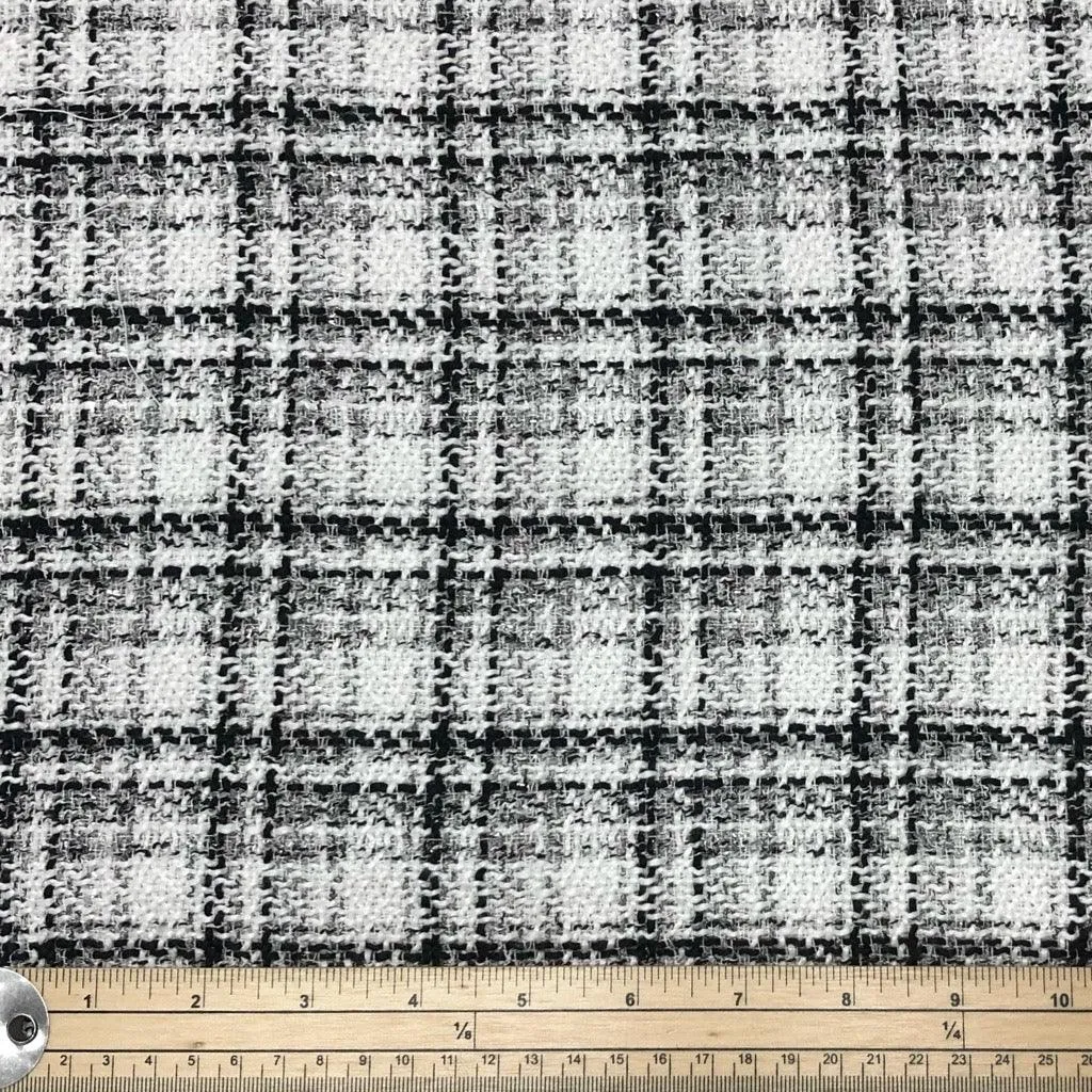 Checkered Fashion Tweed Fabric