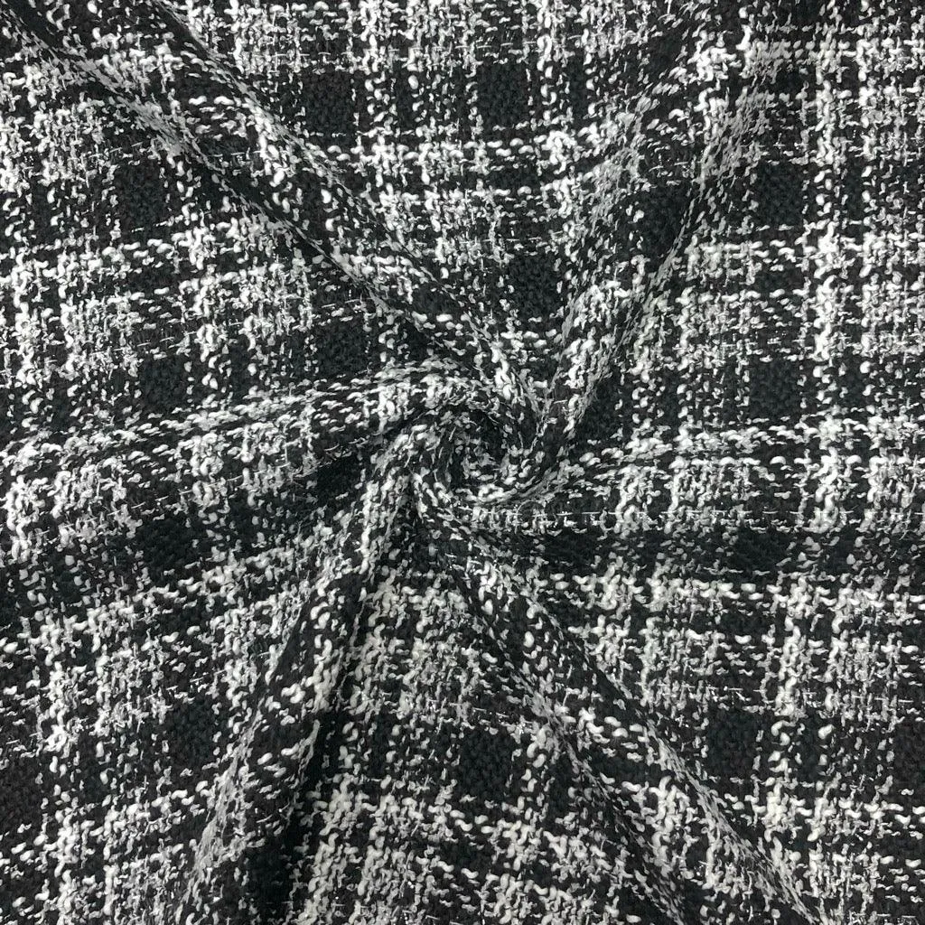 Checkered Fashion Tweed Fabric