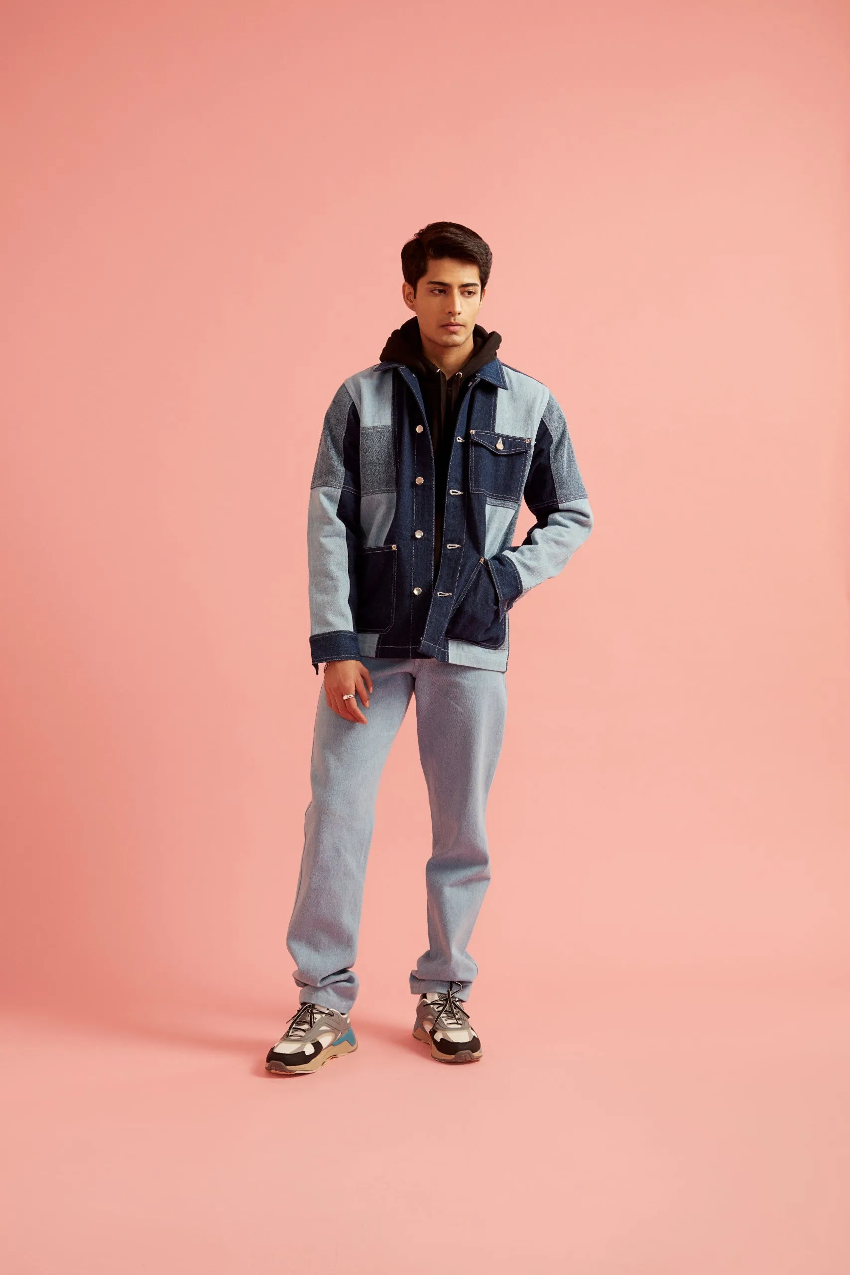 Colorblock Denim Jacket