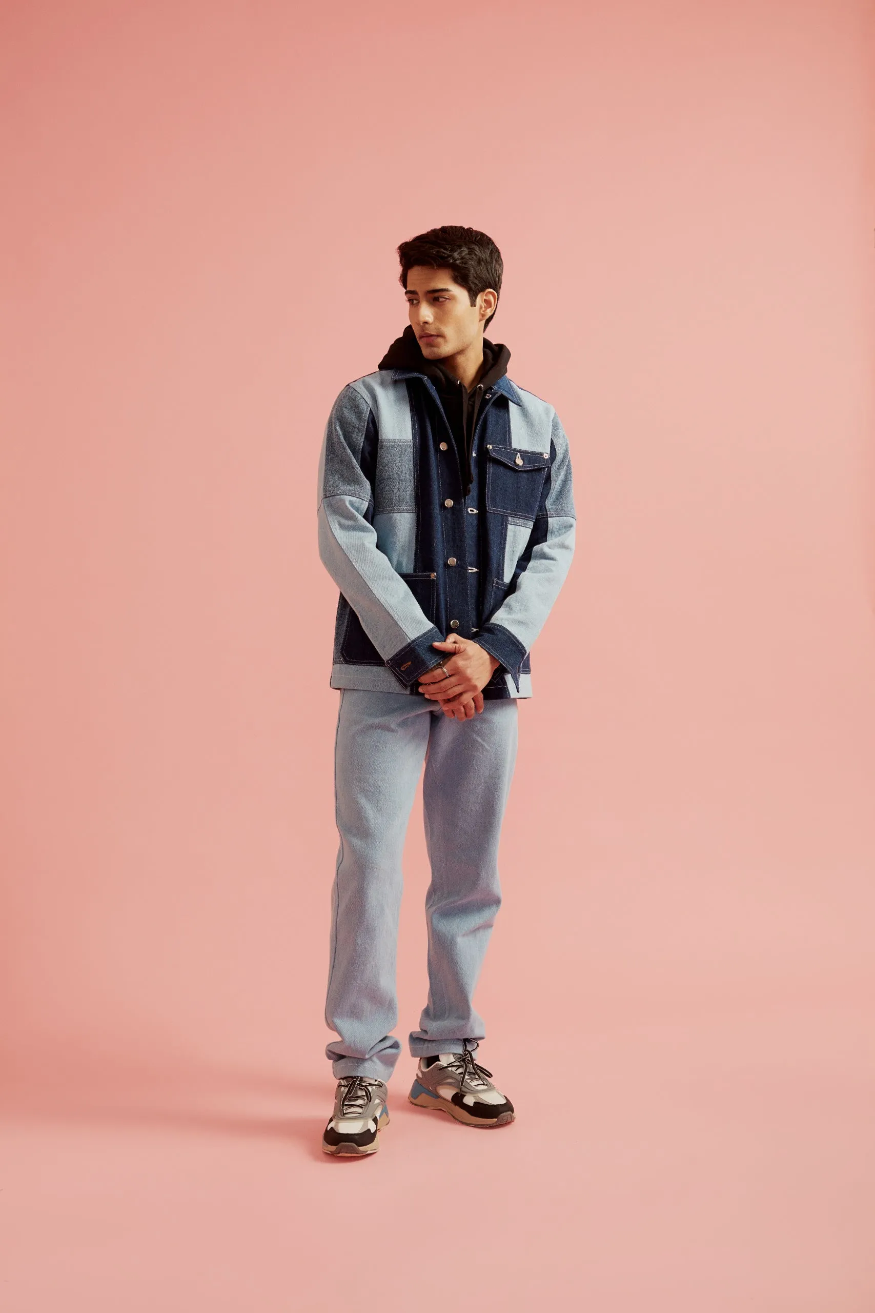 Colorblock Denim Jacket