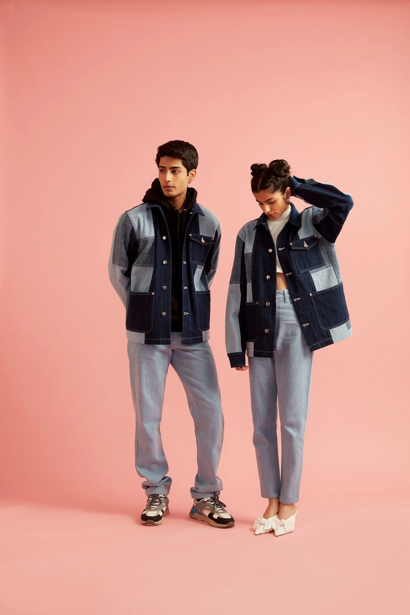 Colorblock Denim Jacket