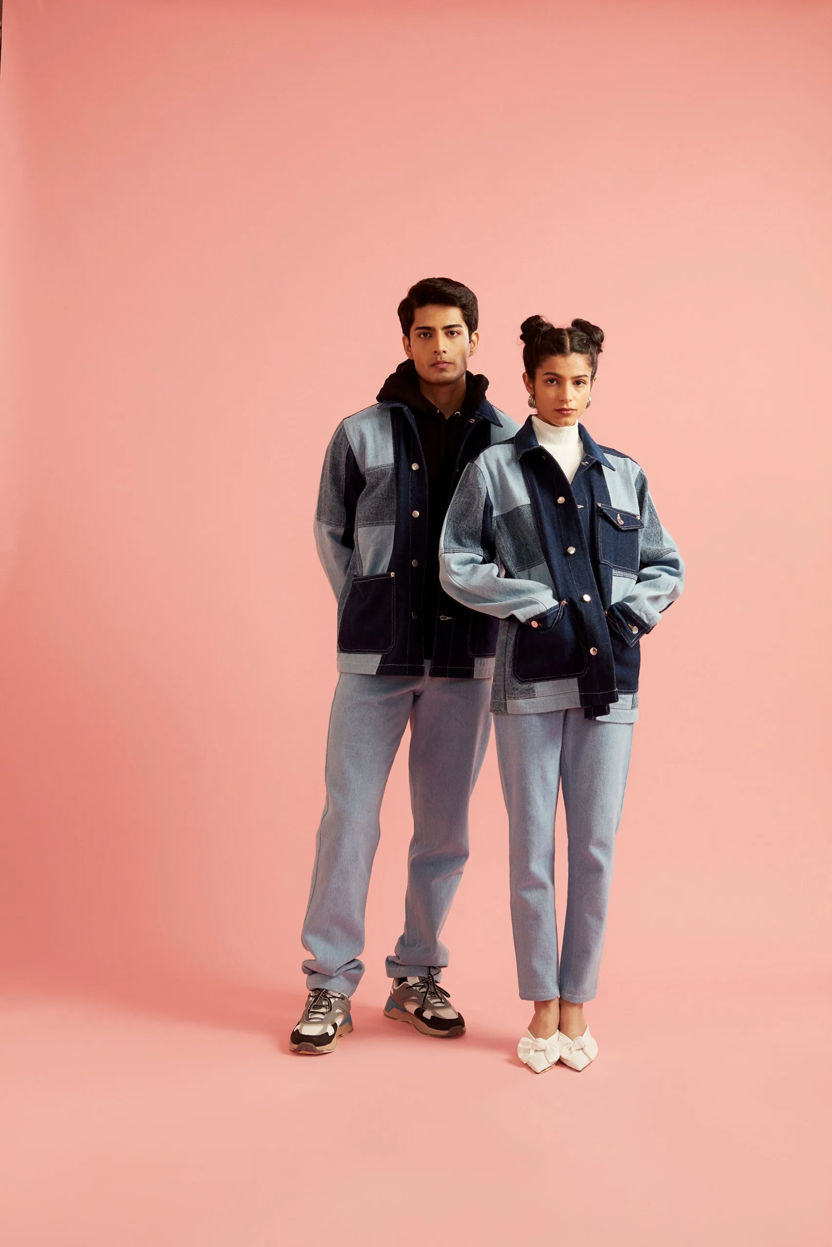 Colorblock Denim Jacket