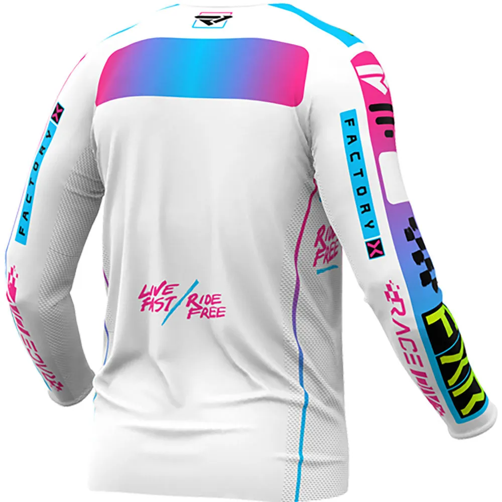FXR Podium Gladiator MX Offroad Jersey White/Candy