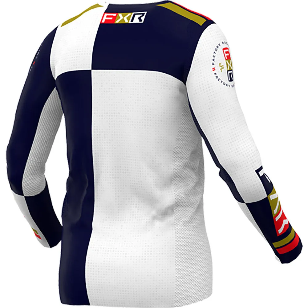 FXR Podium Pro Battalion MX Offroad Jersey Navy/White/Red Blue