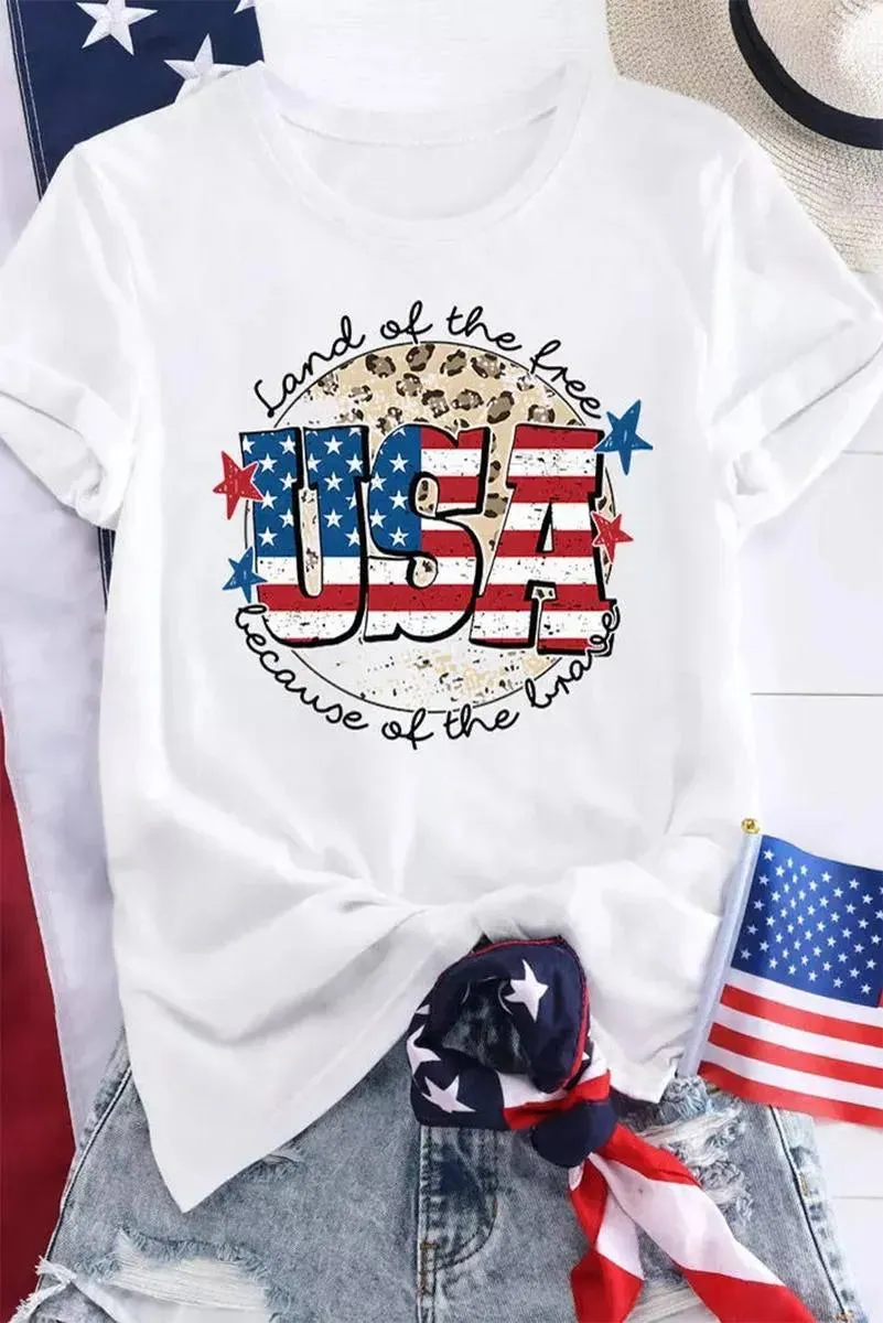 Get Patriotic with USA Flag Slogan T-Shirt - Buy Now