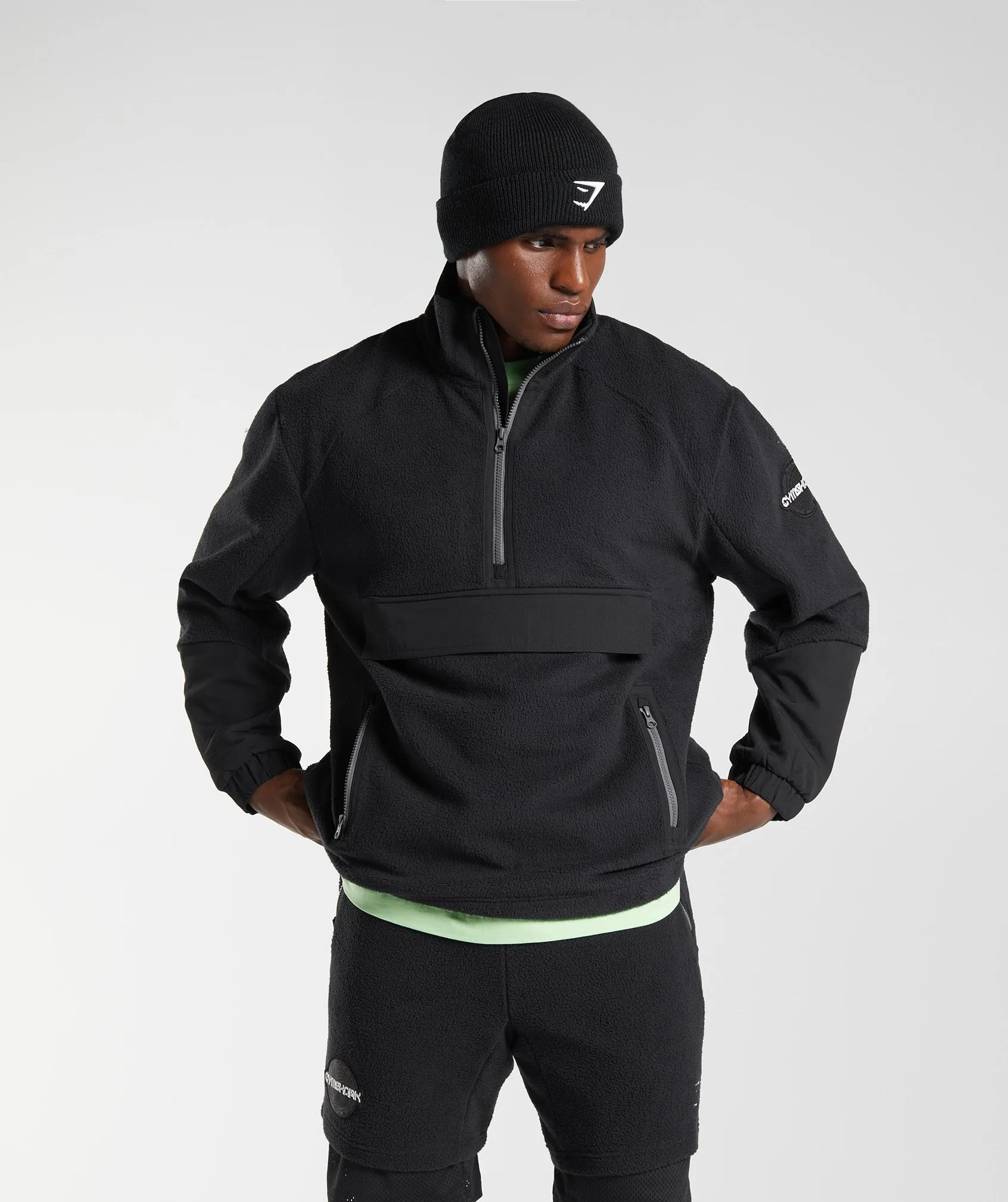 Gymshark Vibes Fleece 1/4 Zip - Black