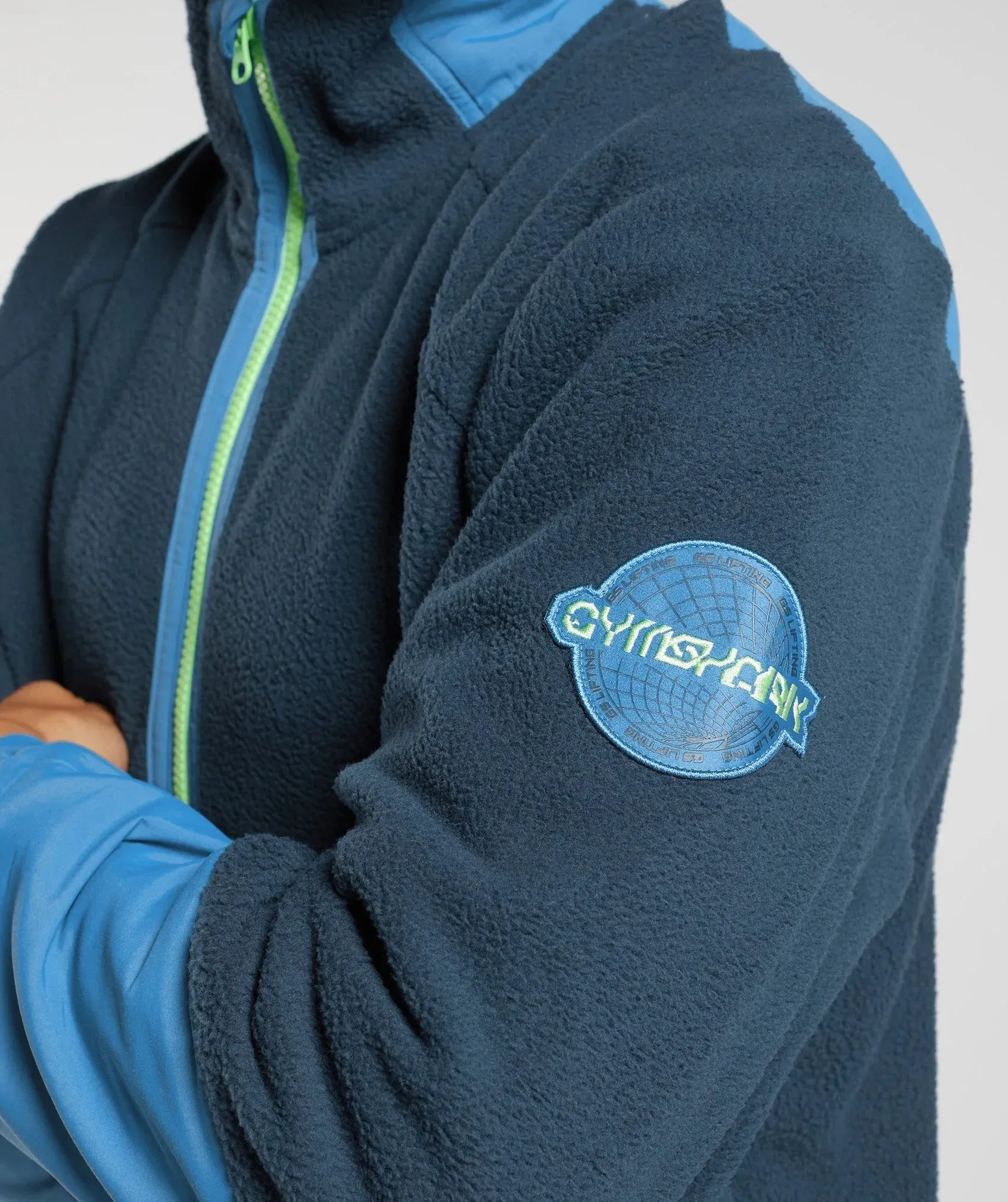 Gymshark Vibes Fleece 1/4 Zip - Navy/Lakeside Blue