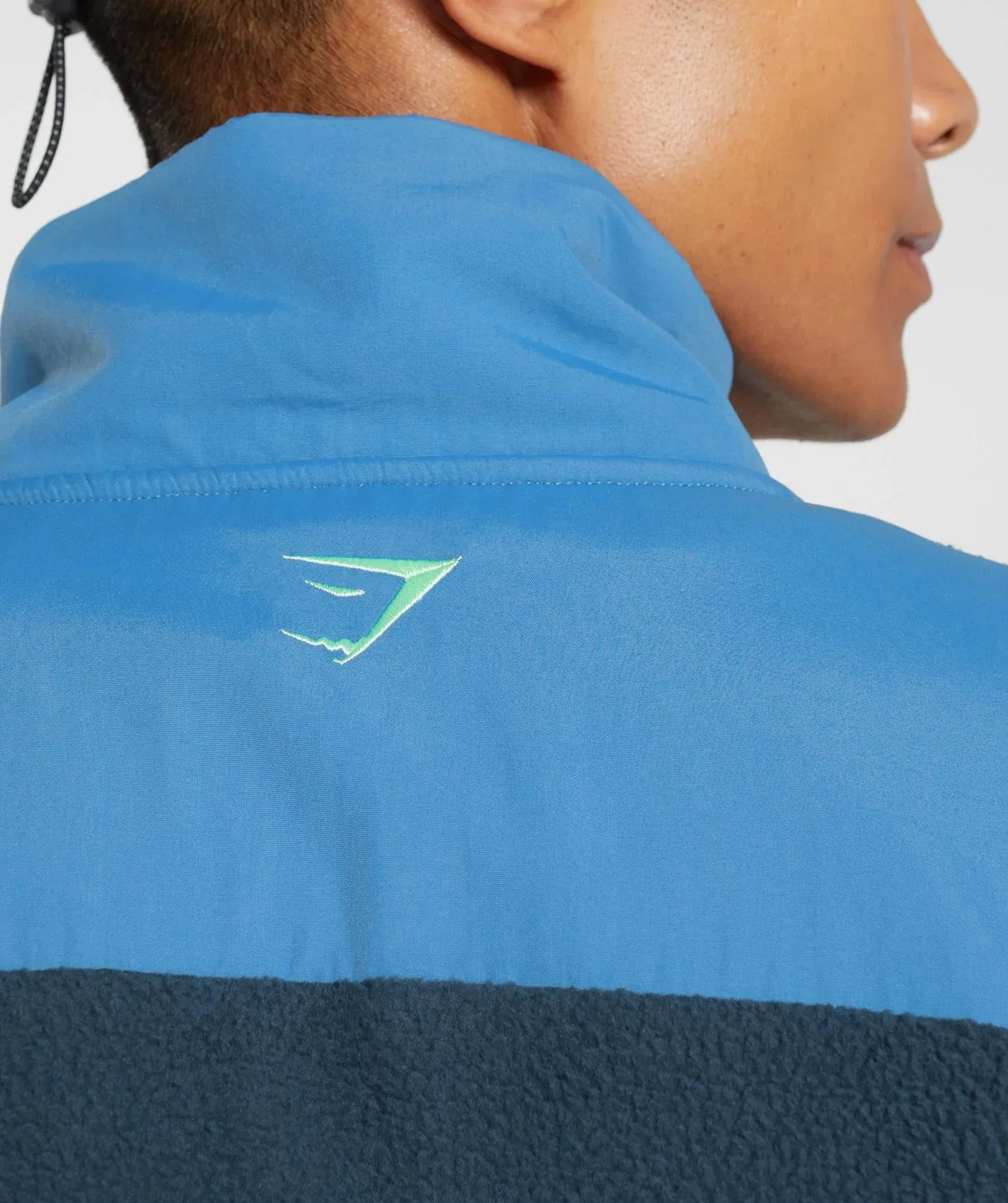 Gymshark Vibes Fleece 1/4 Zip - Navy/Lakeside Blue