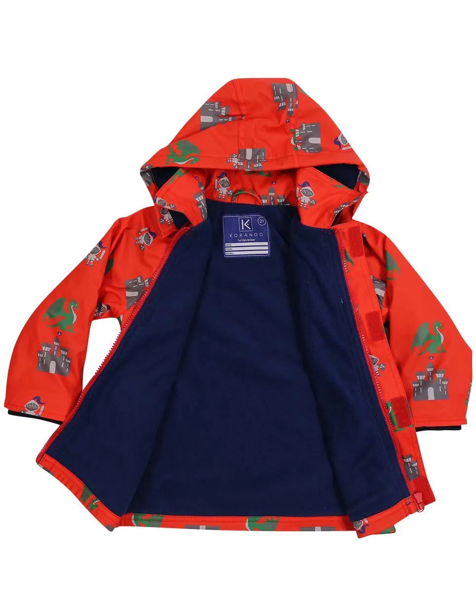 Knights and Dragons Raincoat Red