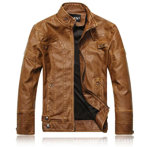 Motorcycle Collar Button Jacket