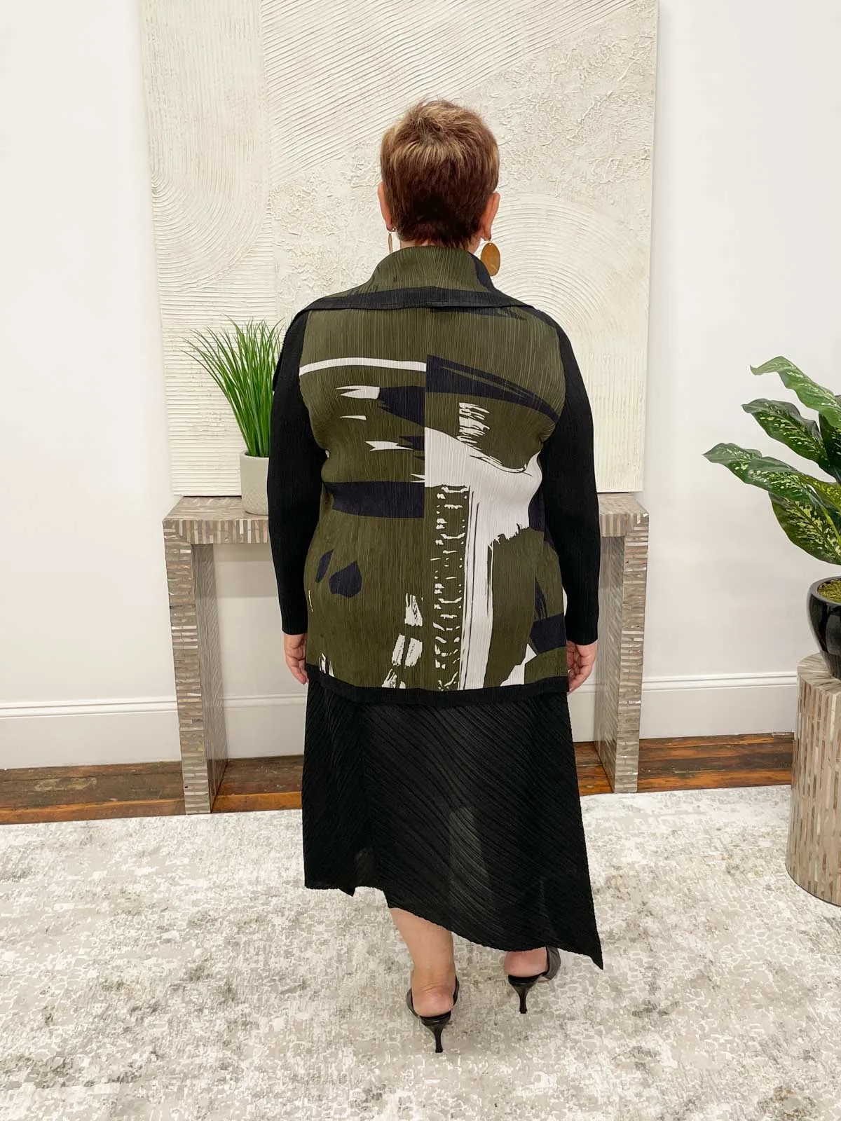 Shadow Printed Jacket, Olive