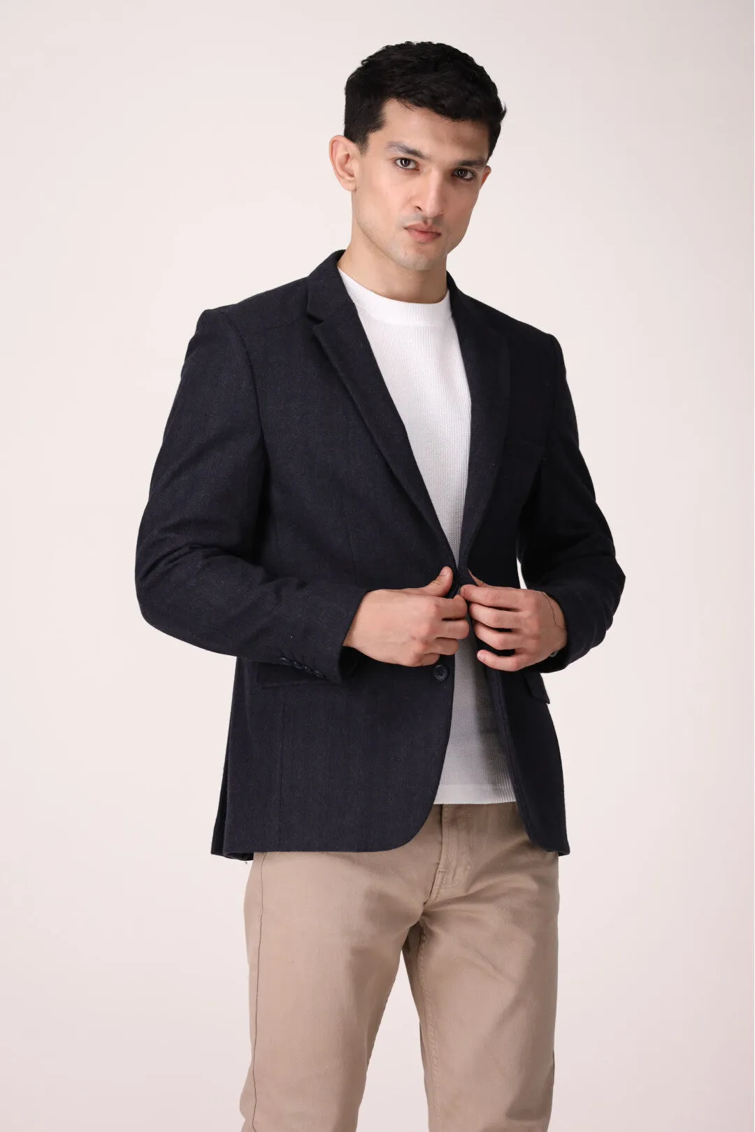 TEXTURED TWEED COAT REGULAR FIT