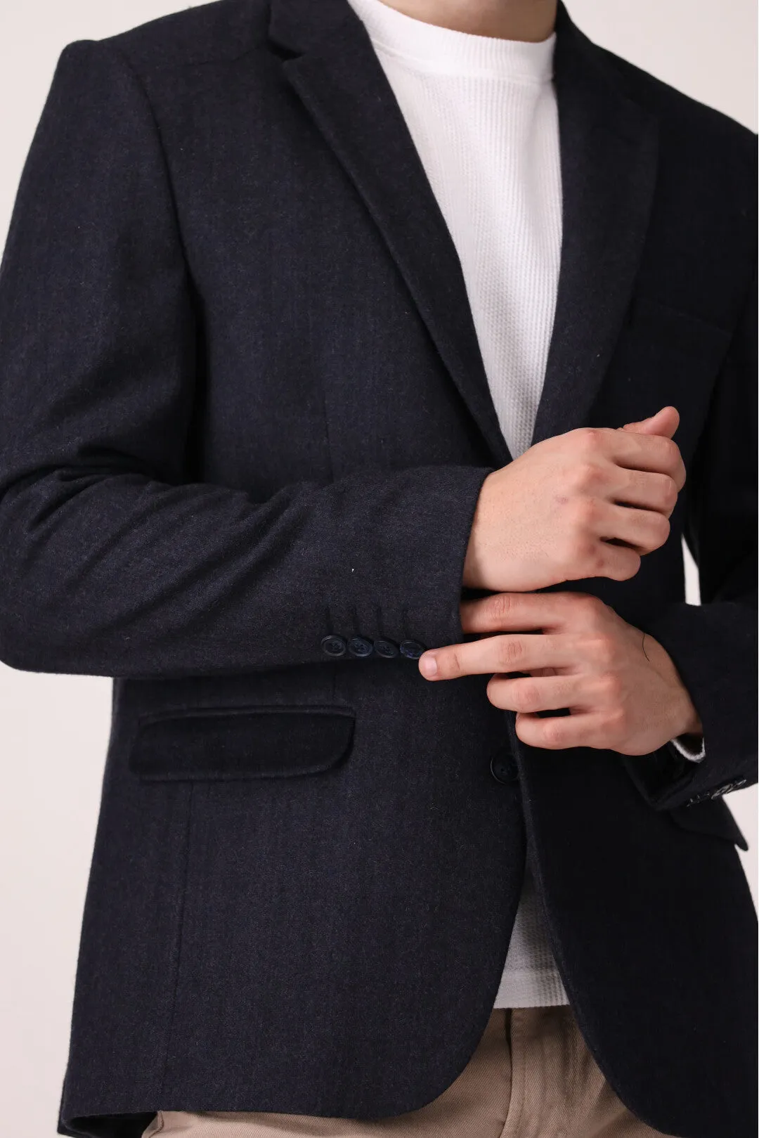 TEXTURED TWEED COAT REGULAR FIT