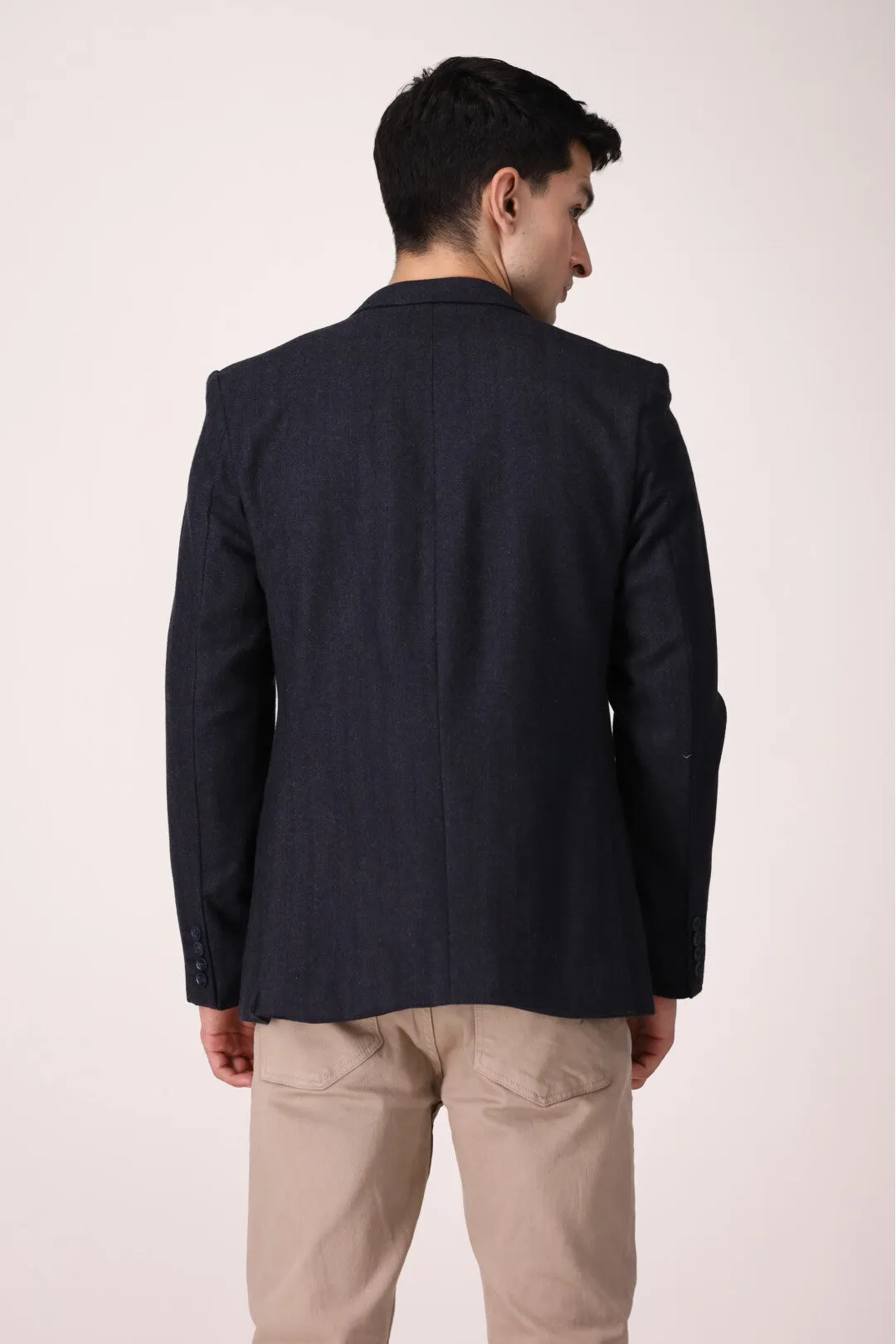 TEXTURED TWEED COAT REGULAR FIT