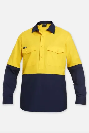 Workcool 2 Hi-Vis Two Tone Closed Front Long Sleeve Shirt - K54876